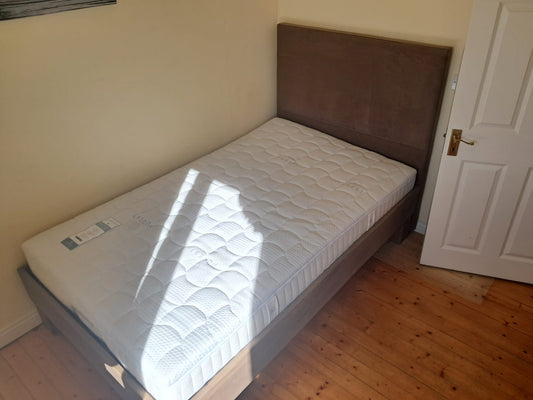 120cm(4ft) Solid Oak Electric Adjustable Bed- Colour (Transparent Oil) with Vertical Lift