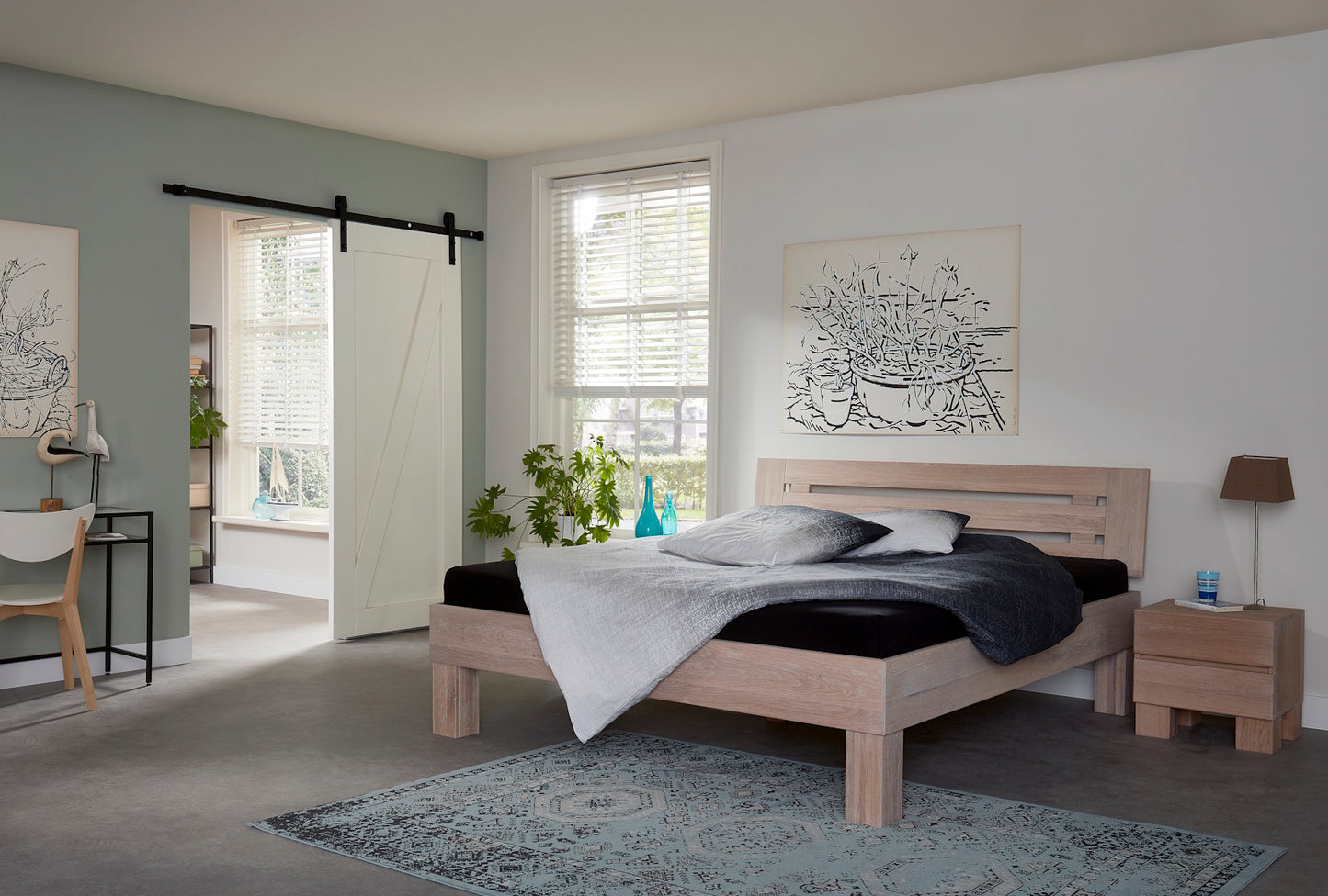 Betty Solid Oak Wooden Electric Adjustable Bed